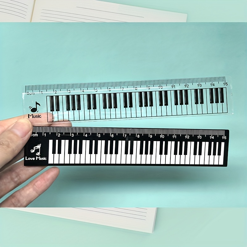 Ruler Set Transparent - Règle transparente noire à motif de