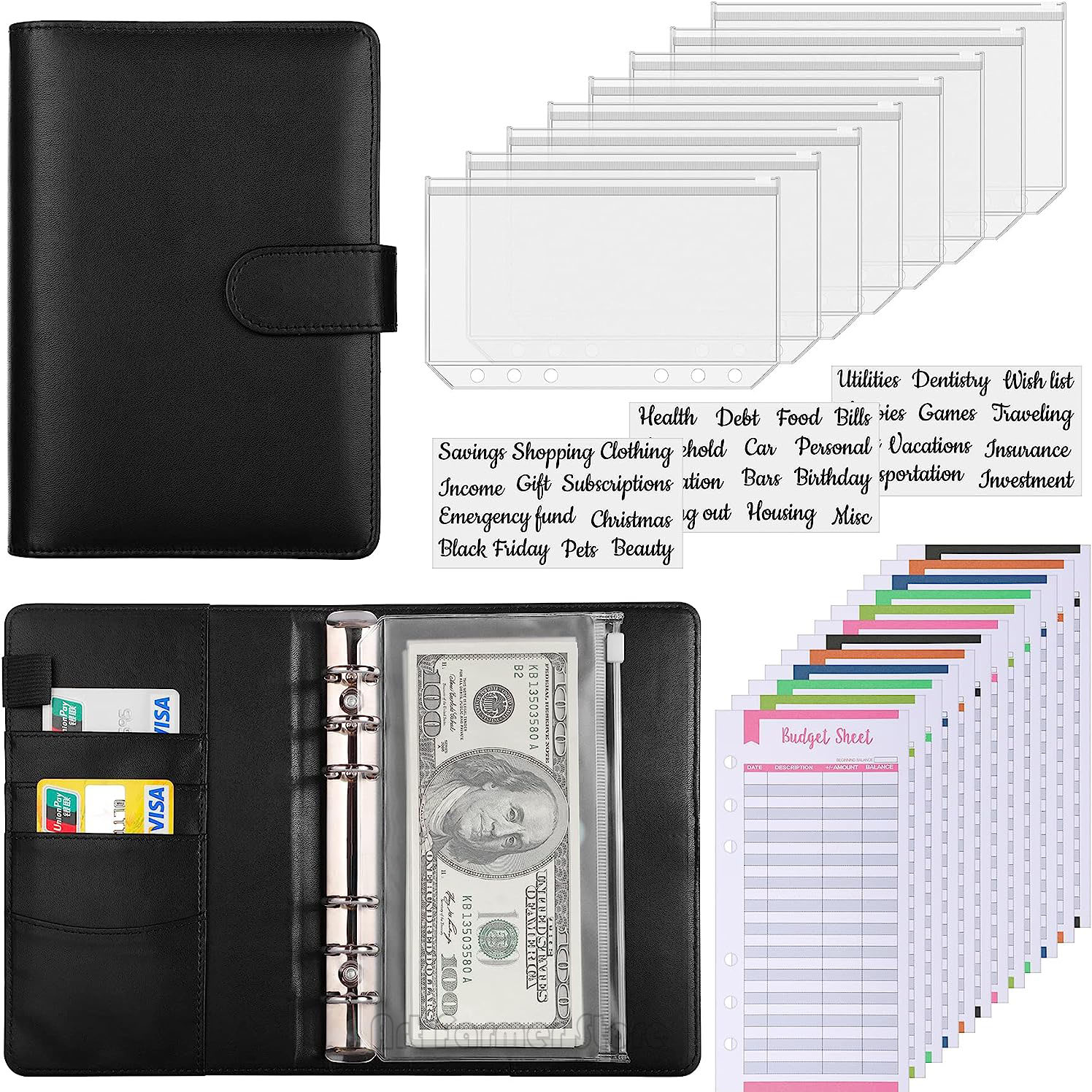 Planner Weekly Budget - Classeur de budget A6 avec enveloppe
