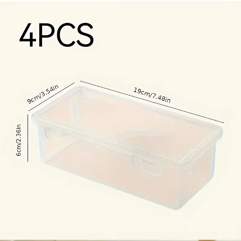 Stationery Office Supply Store - 4 Grandes Boîtes de Rangement Transparentes
