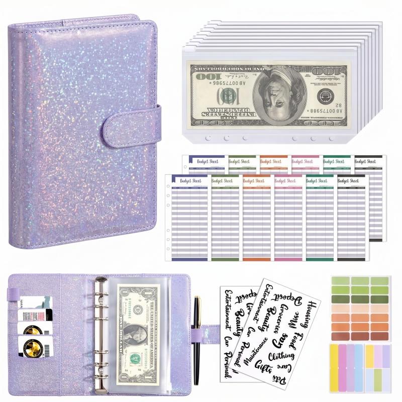 Planner Weekly Budget - Organisateur de budget en cuir PU