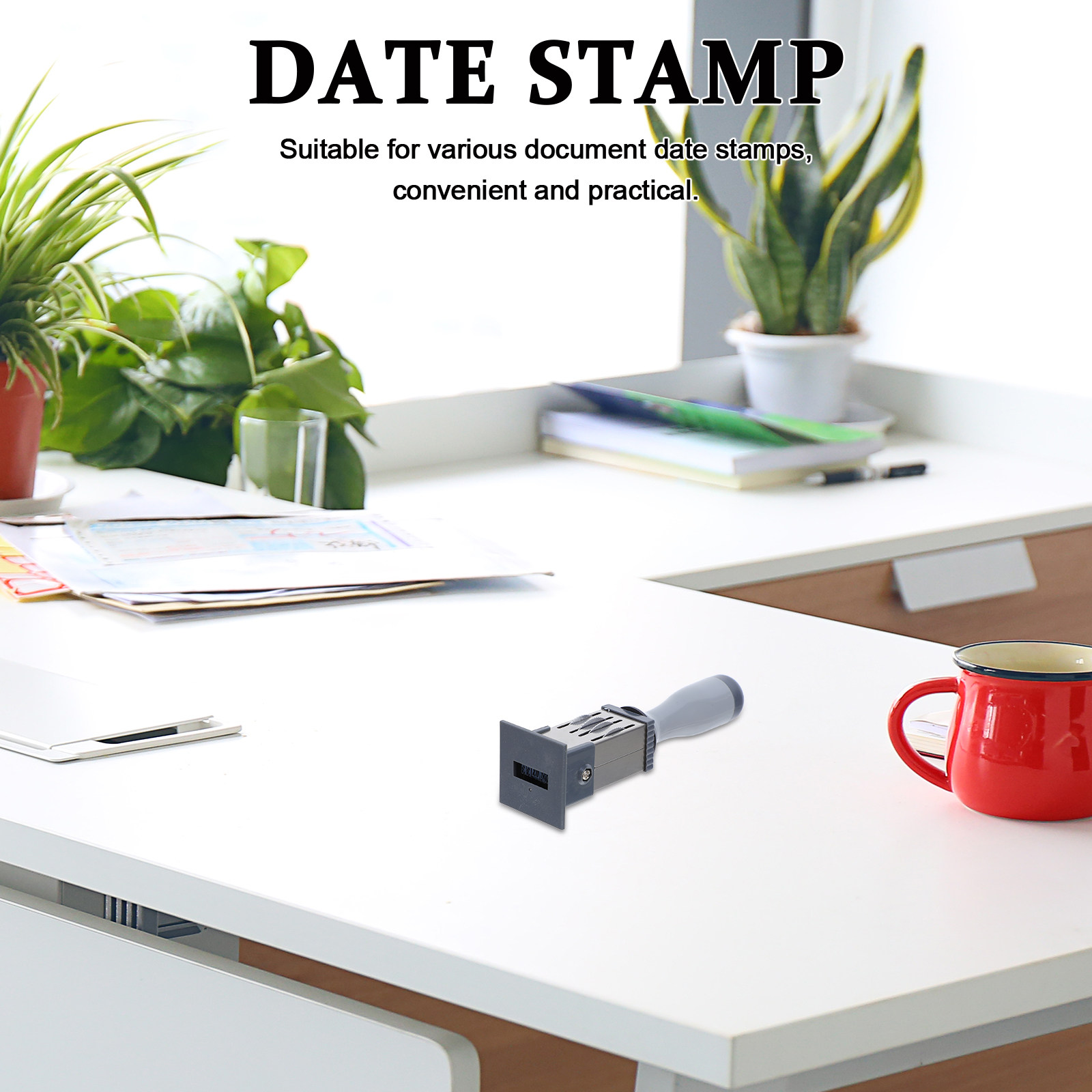 Self Inking Stamp - Tampon dateur auto-encreur personnalisable, portable, pour
