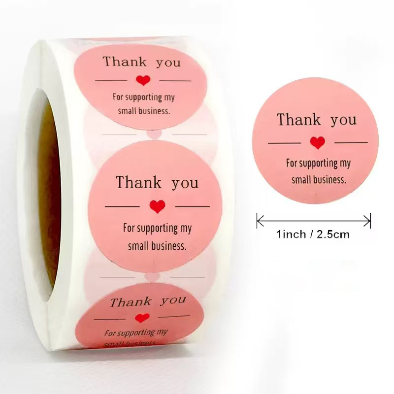 Sticker Label Roll - Merci de soutenir ma petite entreprise