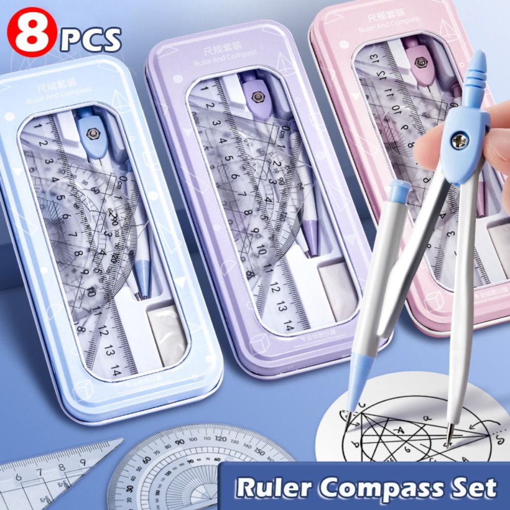 Ruler Set Transparent - Ensemble de 8 pièces : Règle