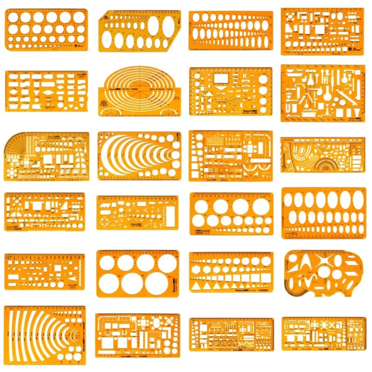Ruler Set Transparent - Ensemble de modèles de dessin géométrique
