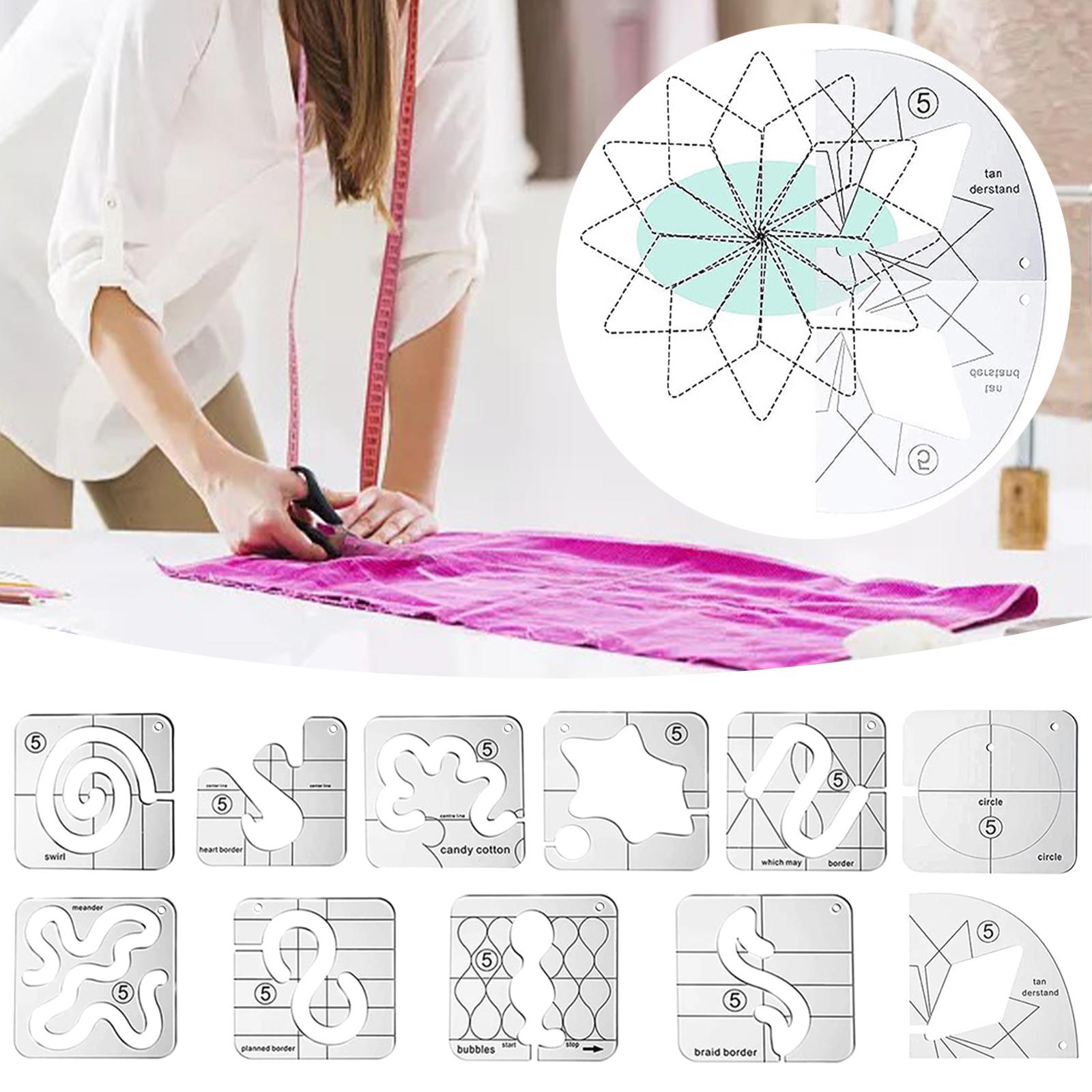 Ruler Set Transparent - Ensemble de règles de quilting en