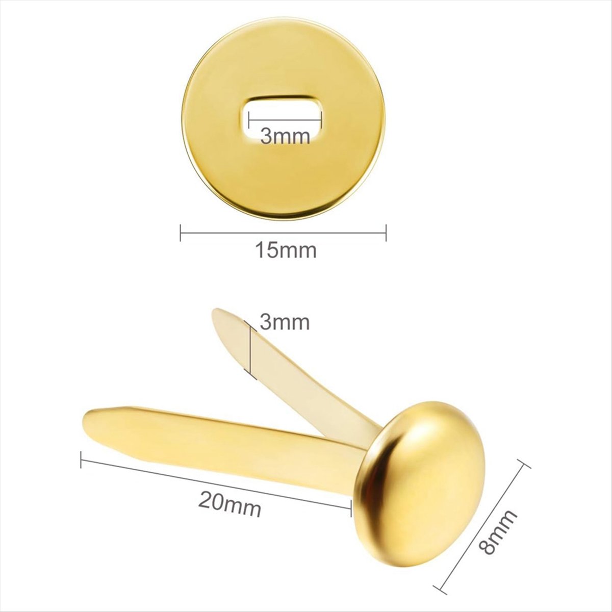 Paper Punch 3 Hole - A78I 300 attaches en laiton de