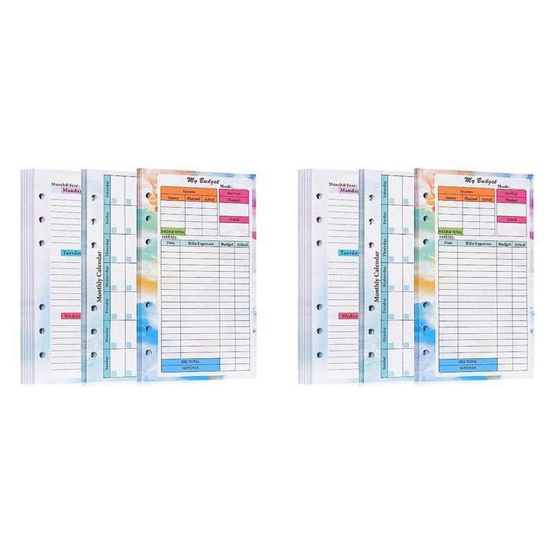 Planner Weekly Budget - N36R-2 Set A6 Recharge de planificateur