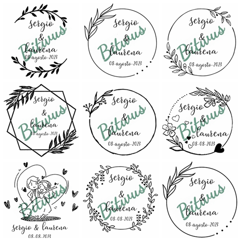 Self Inking Stamp - Timbre de mariage personnalisé, tampon encreur,