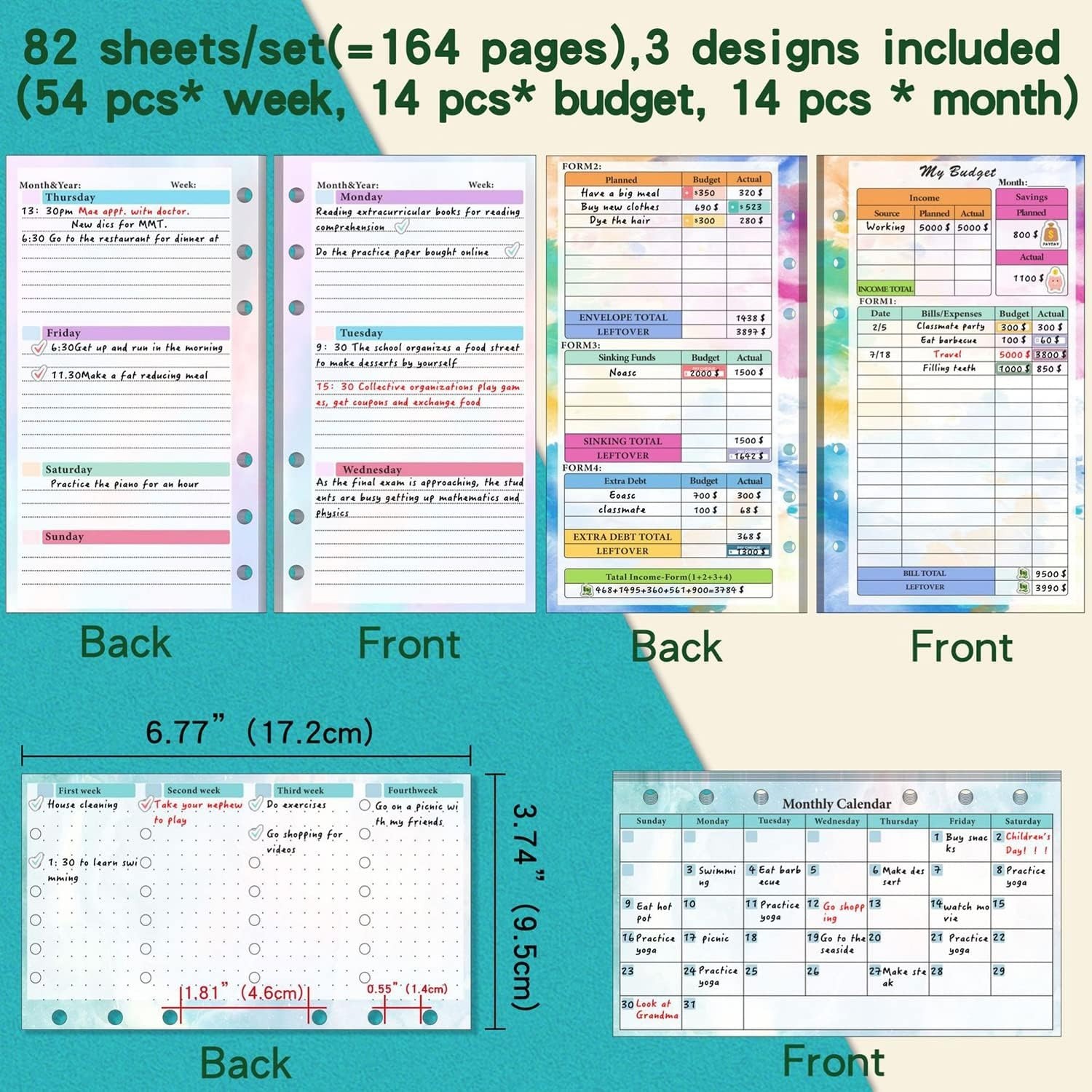 Ensemble de recharges de class - Planner Weekly Budget avis et prix