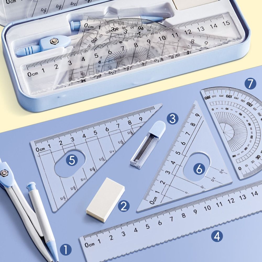 Ensemble de 8 pièces : Règle e - Ruler Set Transparent avis et prix