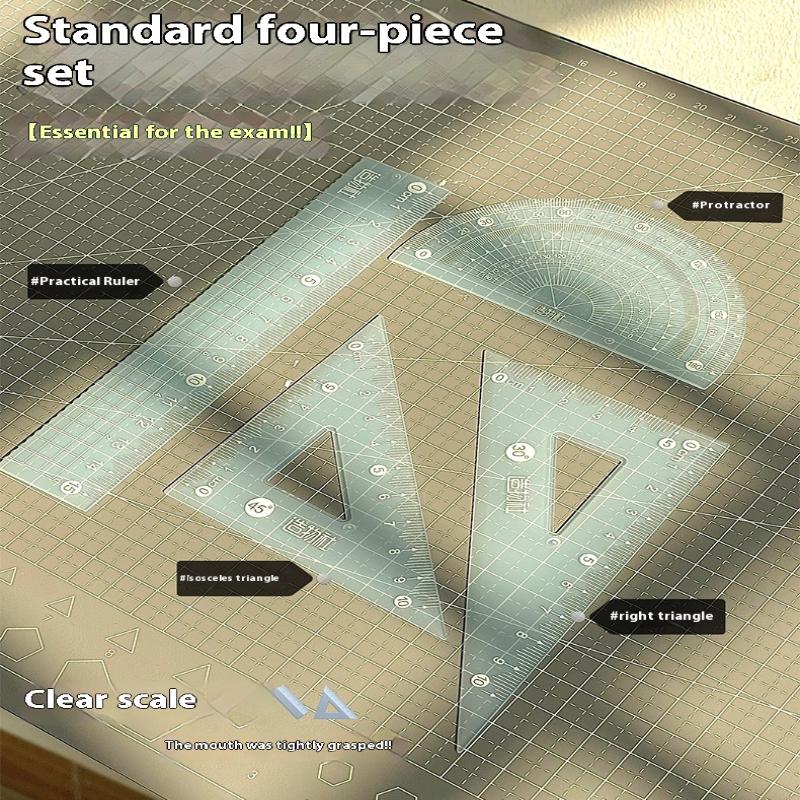 Lot de 4 règles transparentes  - Ruler Set Transparent avis et prix