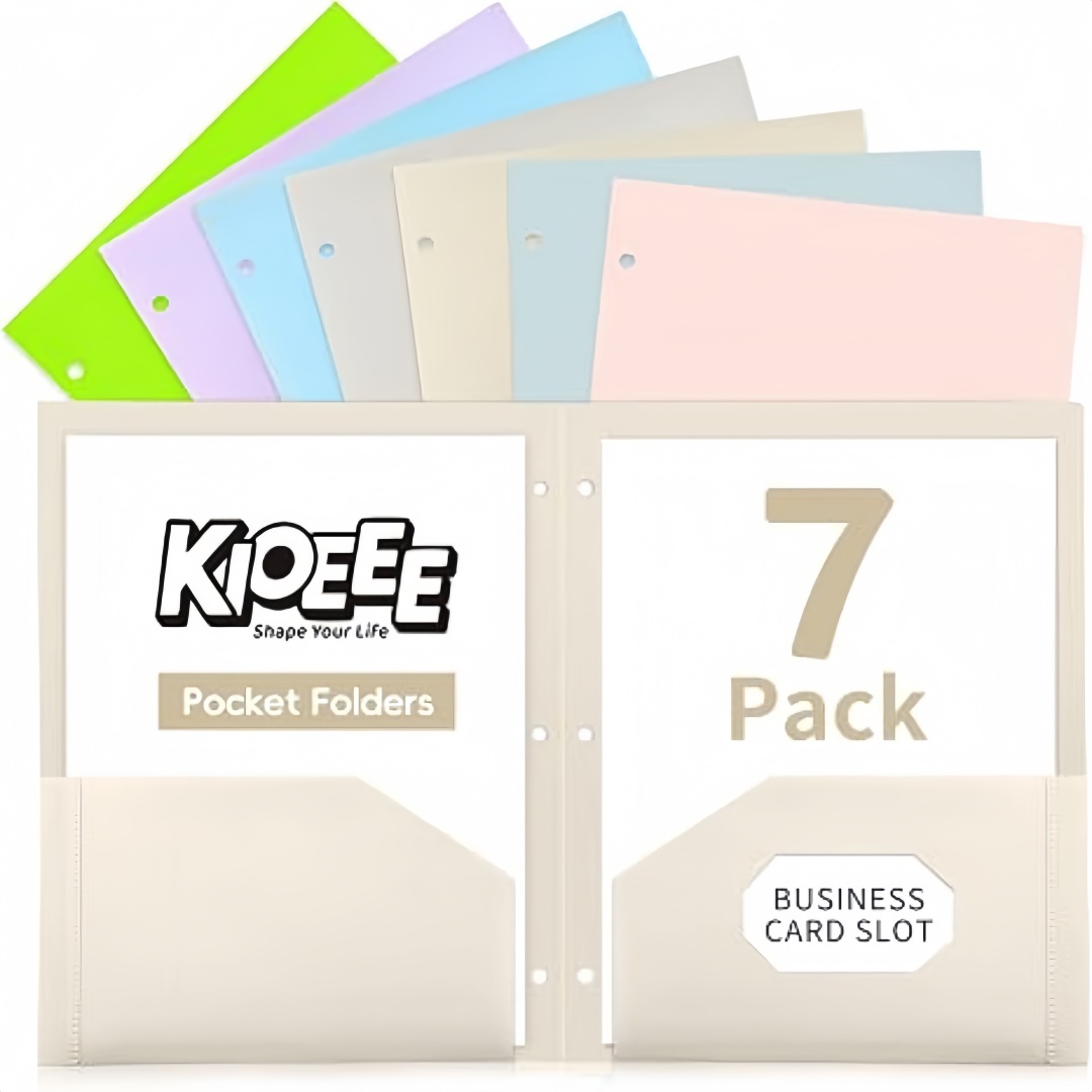 Lot de 7 dossiers en plastique - Paper Punch 3 Hole avis et prix