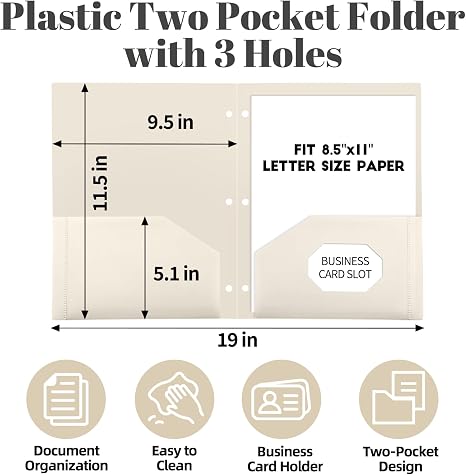 Lot de 7 dossiers en plastique - Paper Punch 3 Hole avis et prix